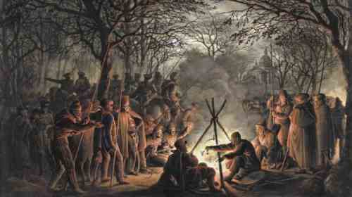 Франсуа Жозеф Пфайффер, «Привал казаков у ворот Амстердама в ночь на 24 ноября 1813 года»