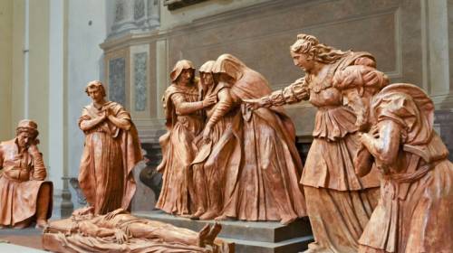 Санта-Мария делла Вита. Плач над мертвым Христом. Никколо дель Арка. Конец XV в.