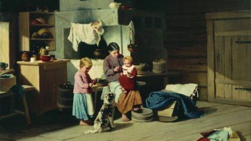 И. А. Пелевин, «Кормление ребенка», 1890 г.